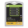PNY 3 USB FLASH MEMORY DRIVES P-FD2GBX3-HPV100W-FS